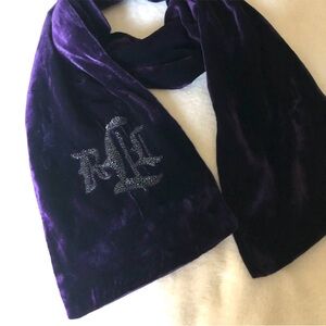Purple Velvet Scarf